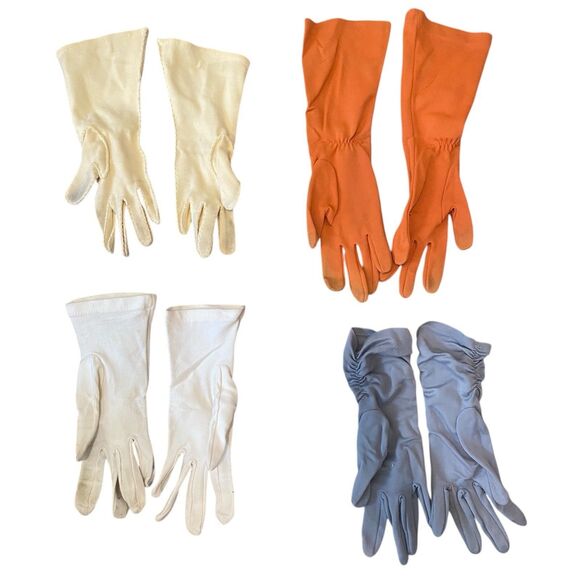 Lot Of 4 VTG 50s Sz 6 Ladies Elegant Evening Dress Gloves Kerrybrooke Multicolor - Picture 3 of 16